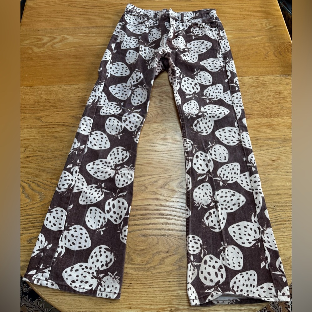 Strawberry Print Womens Bottoms